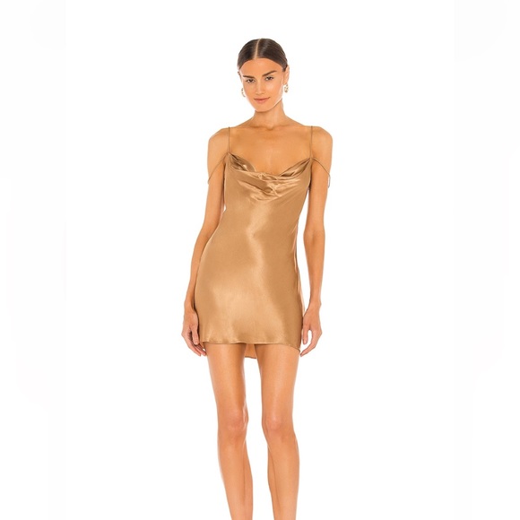 Adorable mini slip dress in toffee NWT - Picture 1 of 3